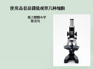 生物高中必修1第一章第二节实验课件1