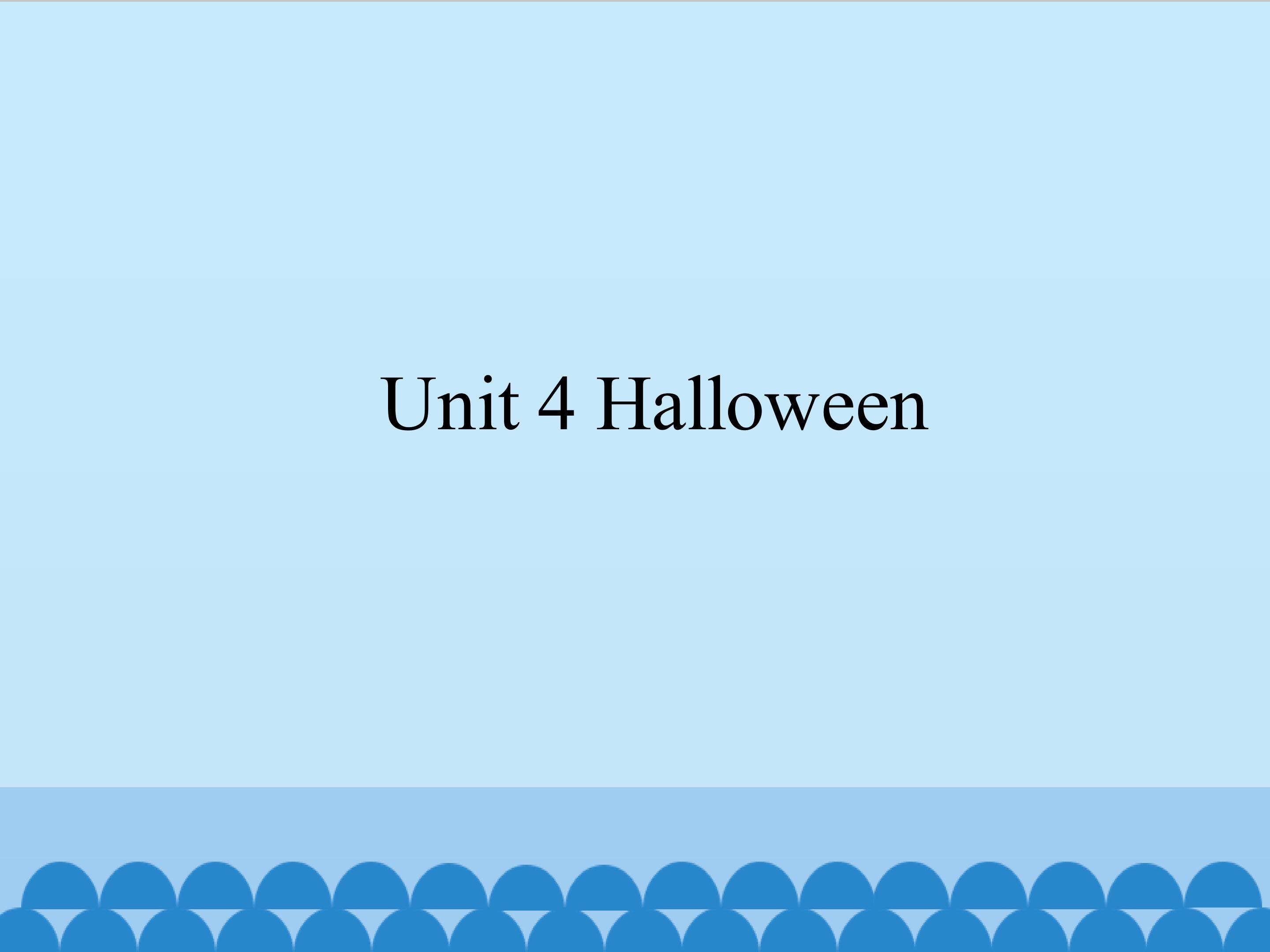 Unit 4 Halloween