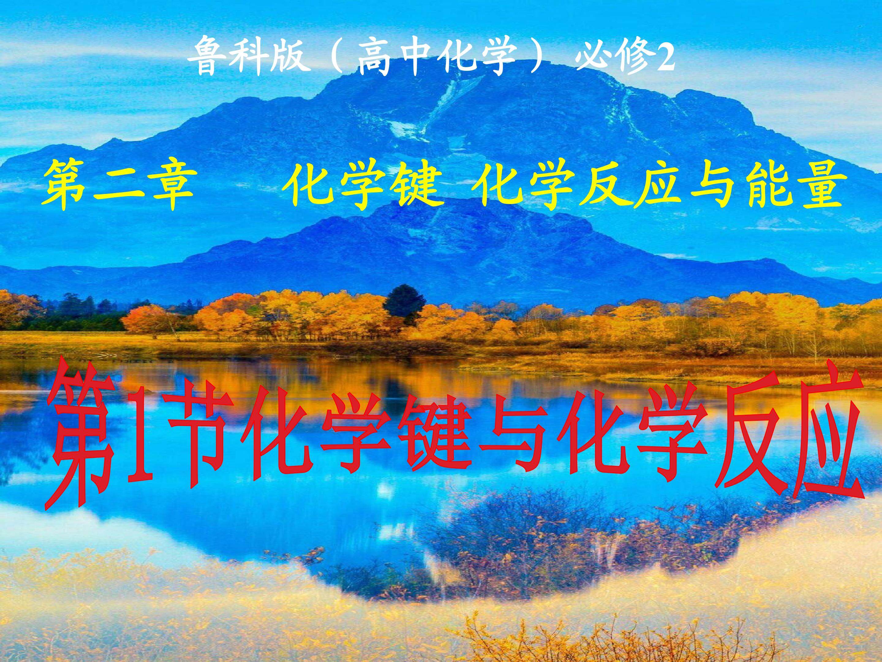 第1节 化学键与化学反应