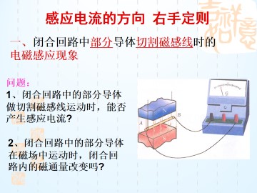 感应电流的方向 右手定则_课件1