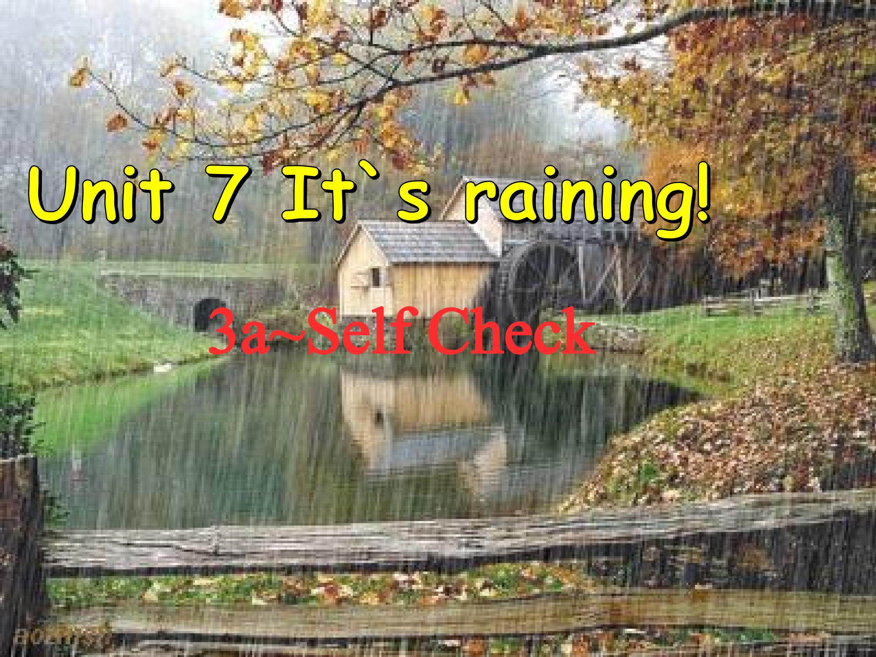 It's raining!
