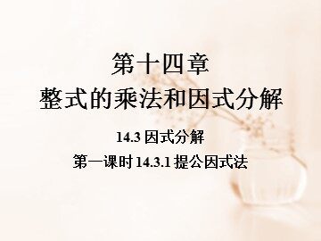 14.3.1 提公因式法