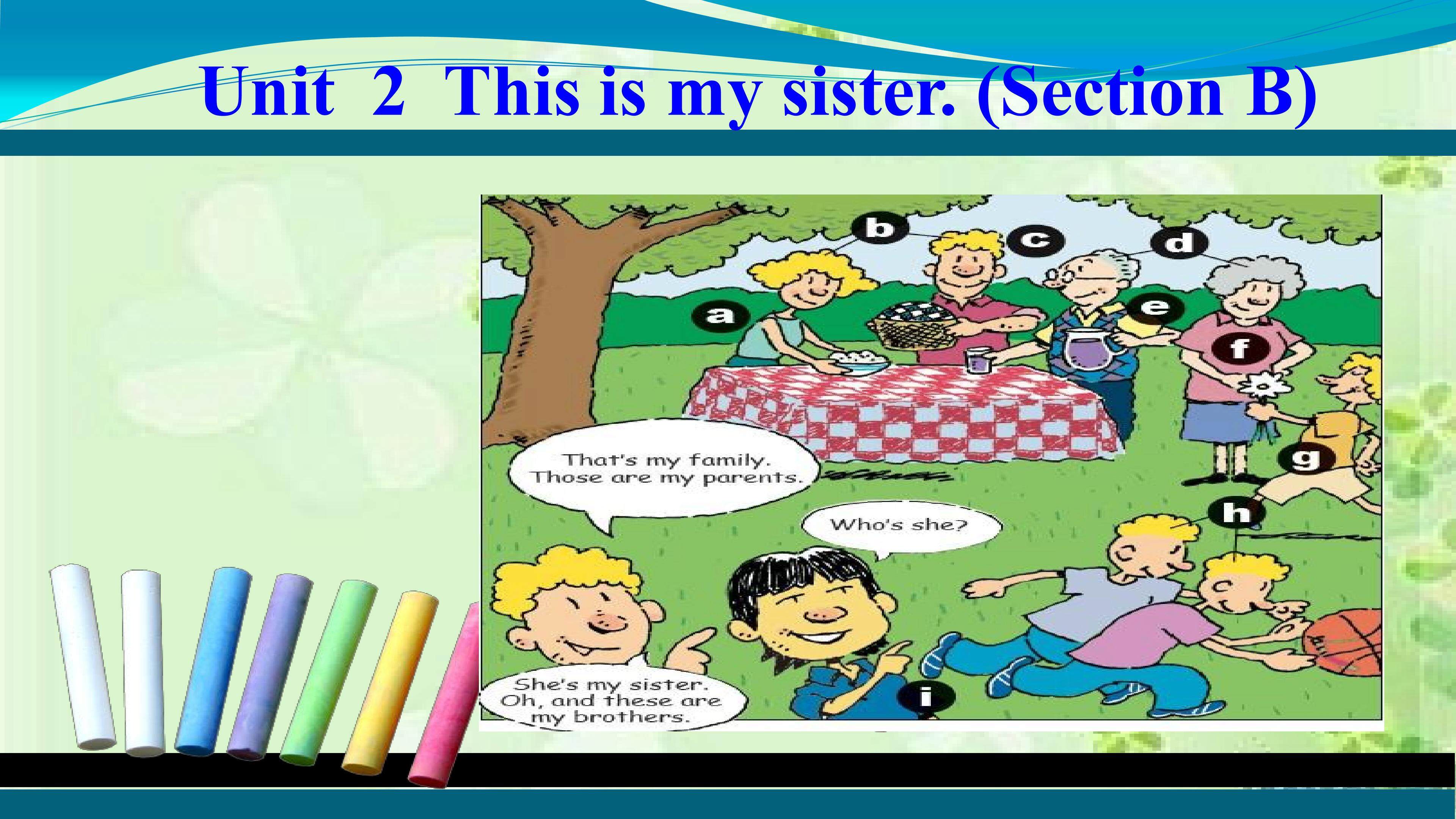 七年级英语This is my sister（Section B）教学课件