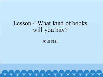 Lesson 4 What kind of books will you buy 第四课时_课件1