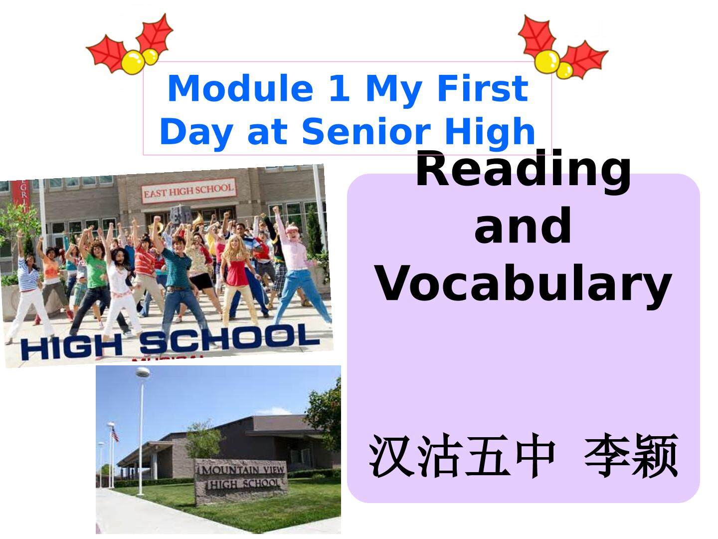 Reading and vocabulary