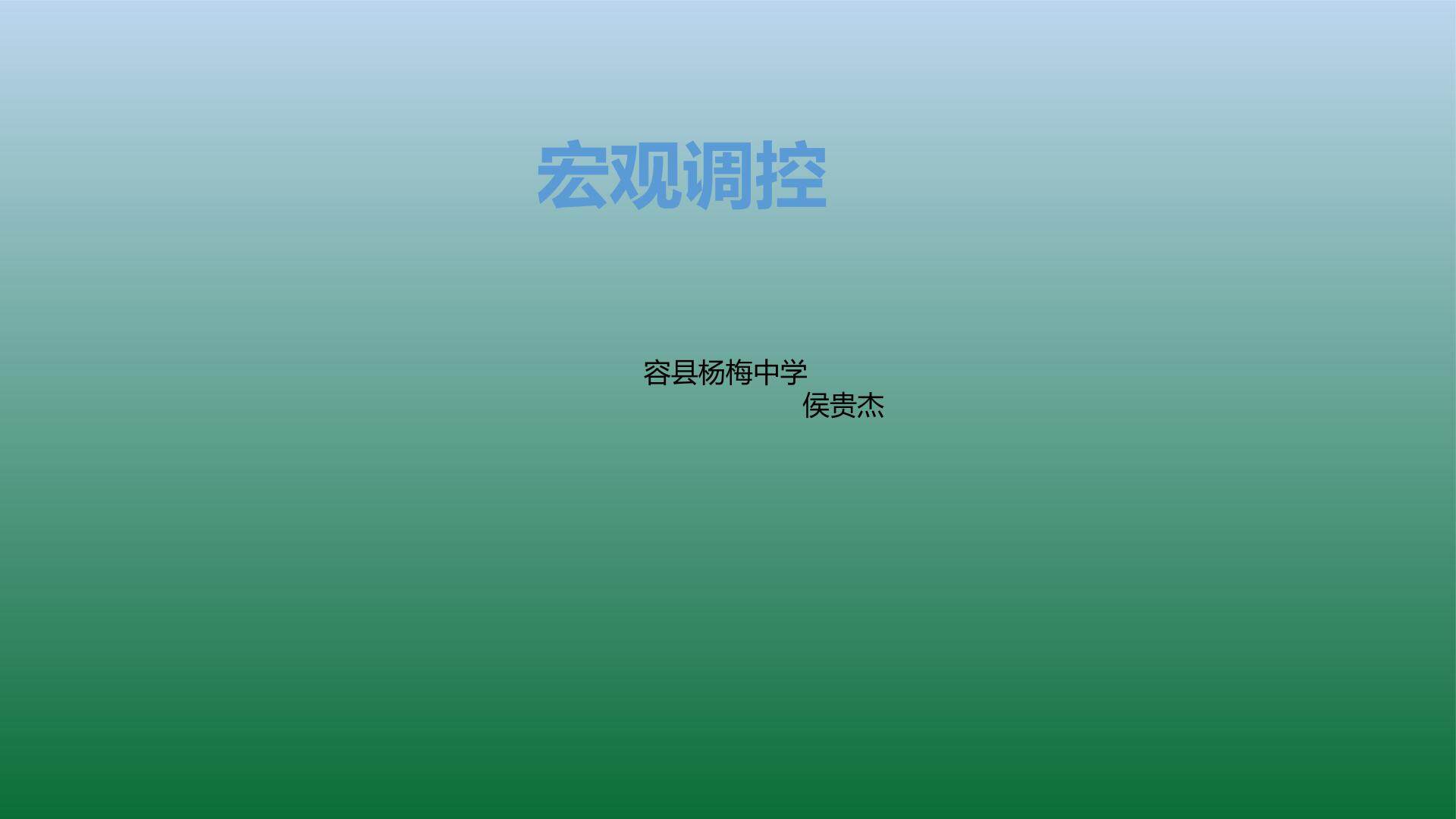 宏观调控