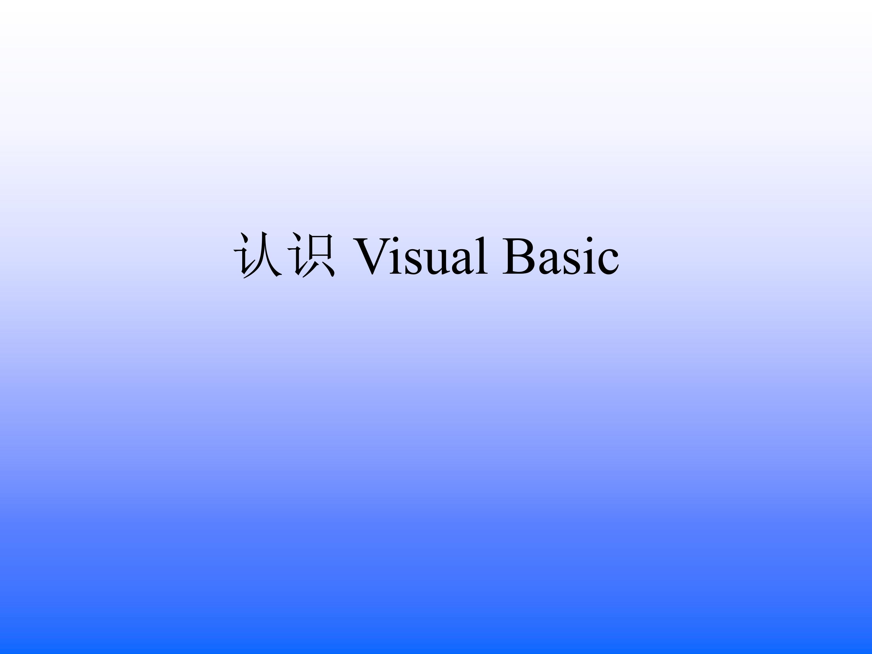 认识Visual Basic_课件1