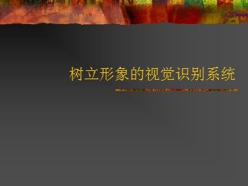 树立形象的视觉识别系统_课件1