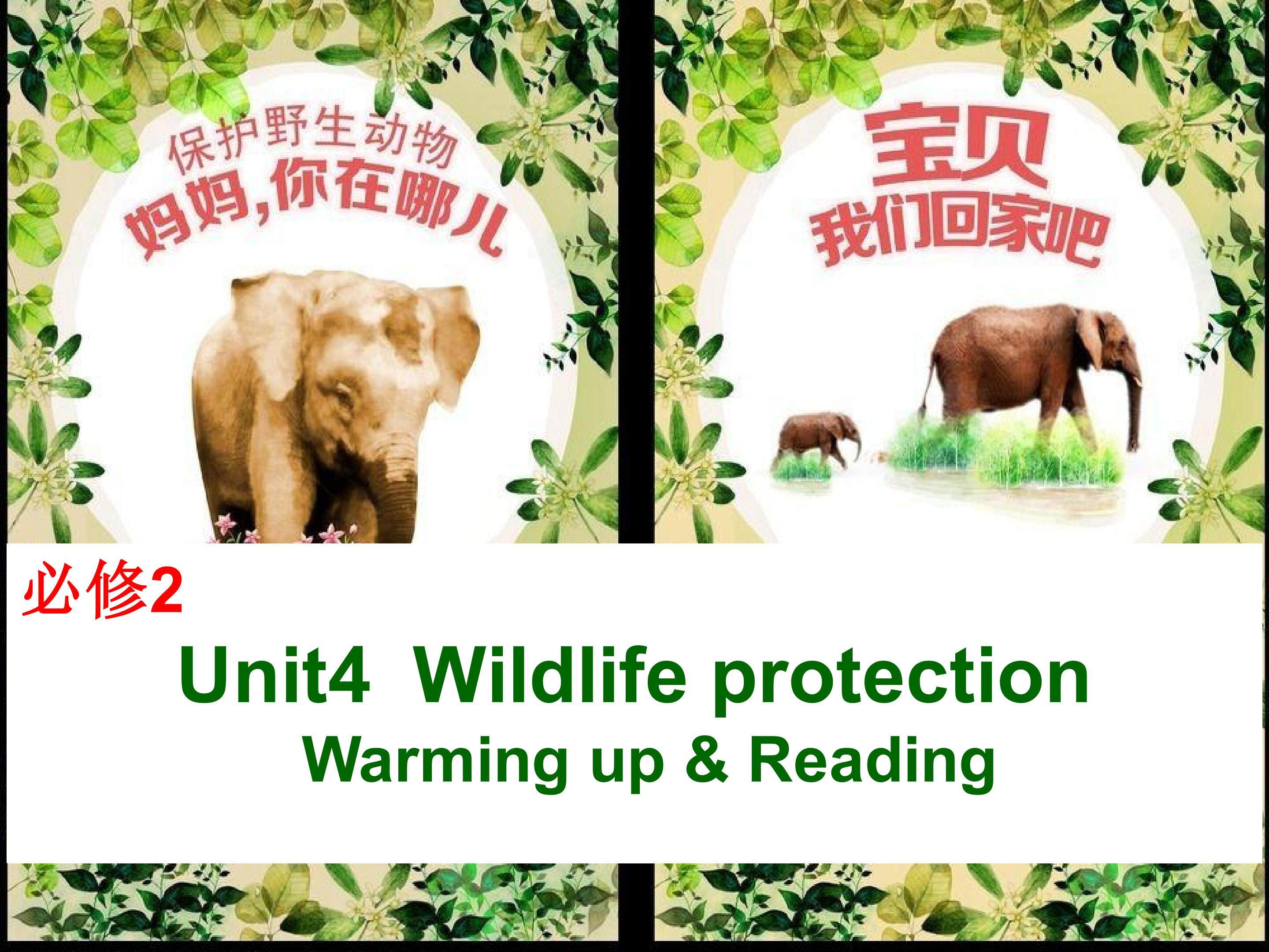 Book2 Unit4 Wildlife protection