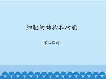细胞的结构和功能-第二课时_课件1