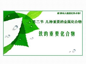 第二节 几种重要的金属化合物
