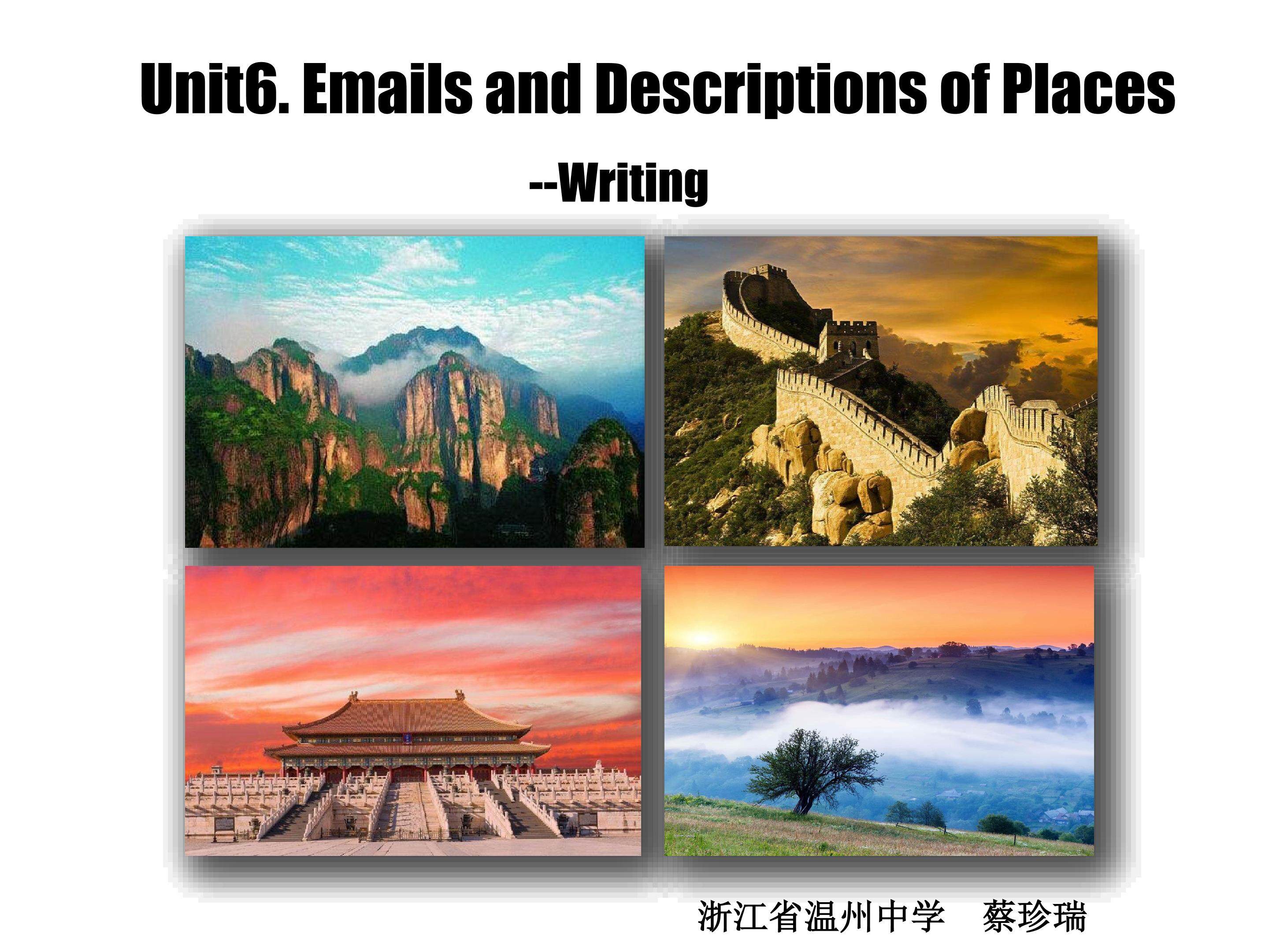Descriptions of Places-Writing