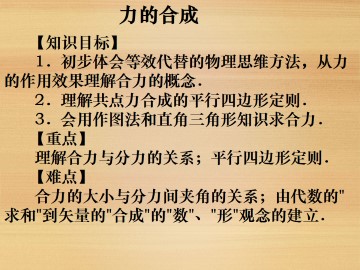 力的合成_课件1