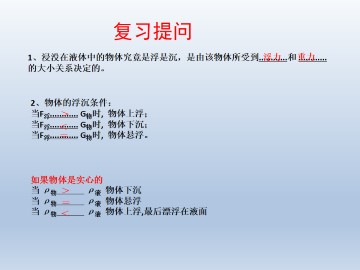 物体浮沉条件及其应用_课件1