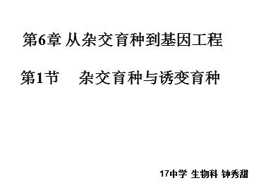 生物高中必修2第六章第一节课件2