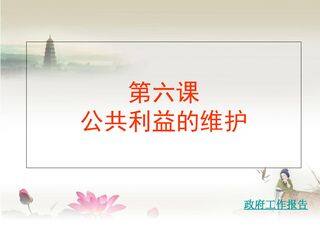 公共利益的维护