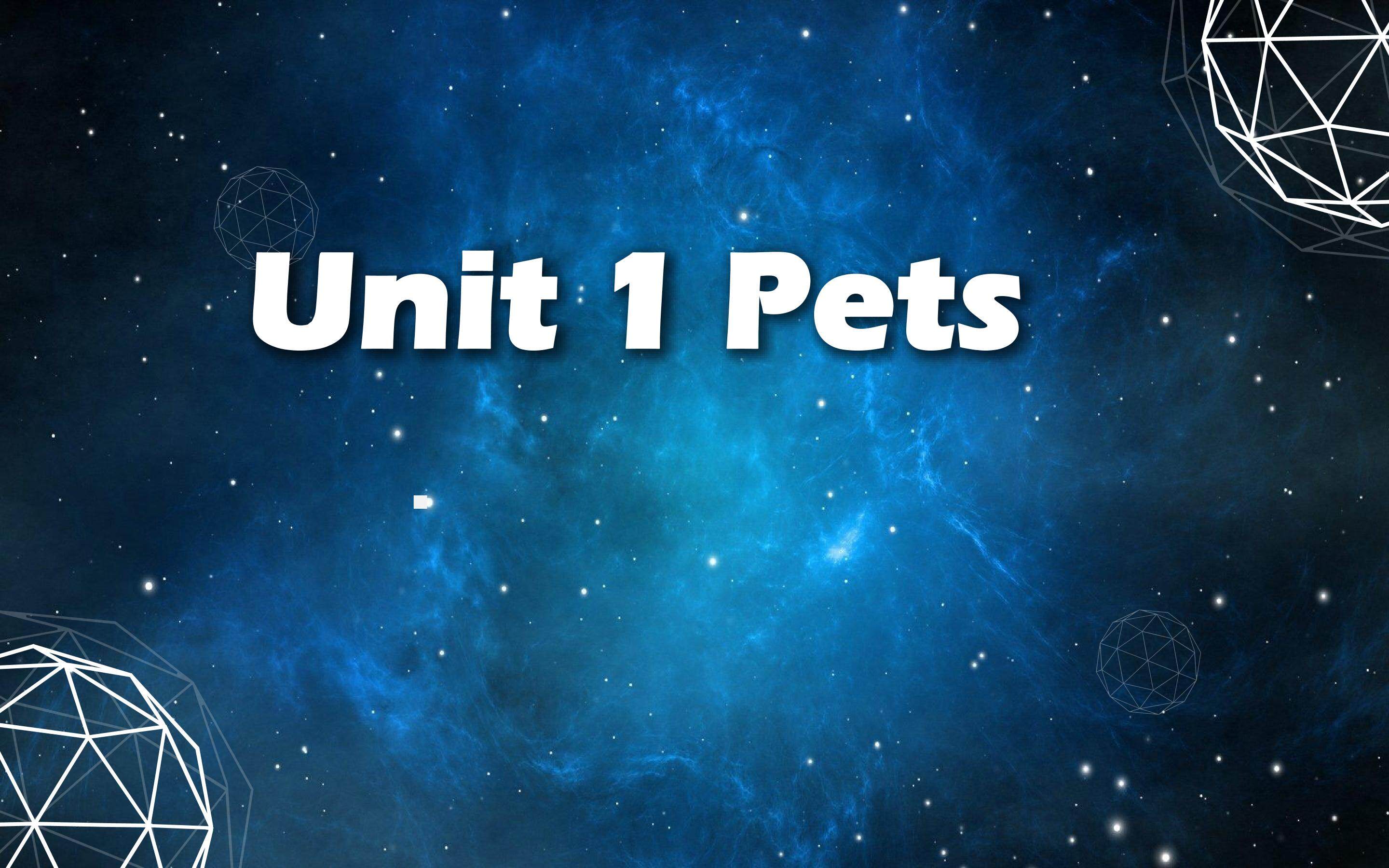 Unit 1 Pets