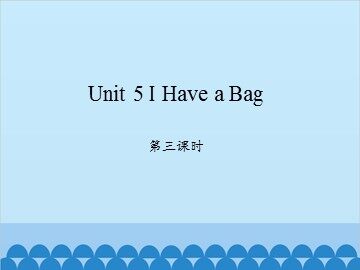 Unit 5 I Have a Bag 第三课时_课件1