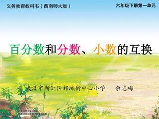 百分数和分数、小数的互换