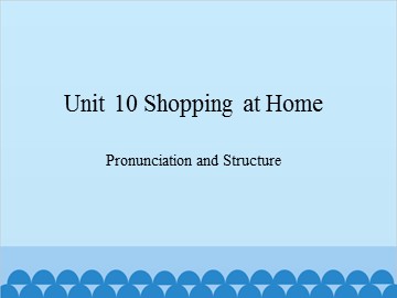 Unit 10 Shopping at Home Pronunciation and Structure_课件1