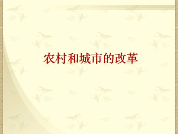 农村和城市的改革_课件1