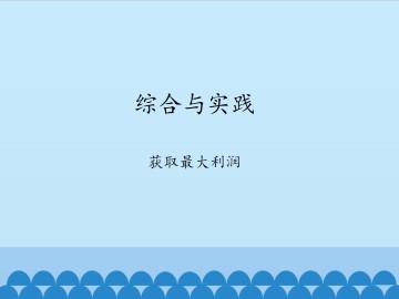 综合与实践　获取最大利润_课件1