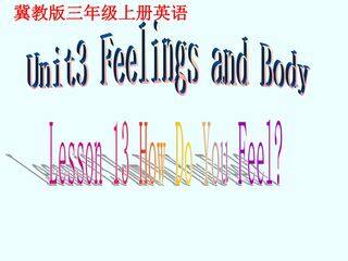 lesson 13 How Do You Feel?