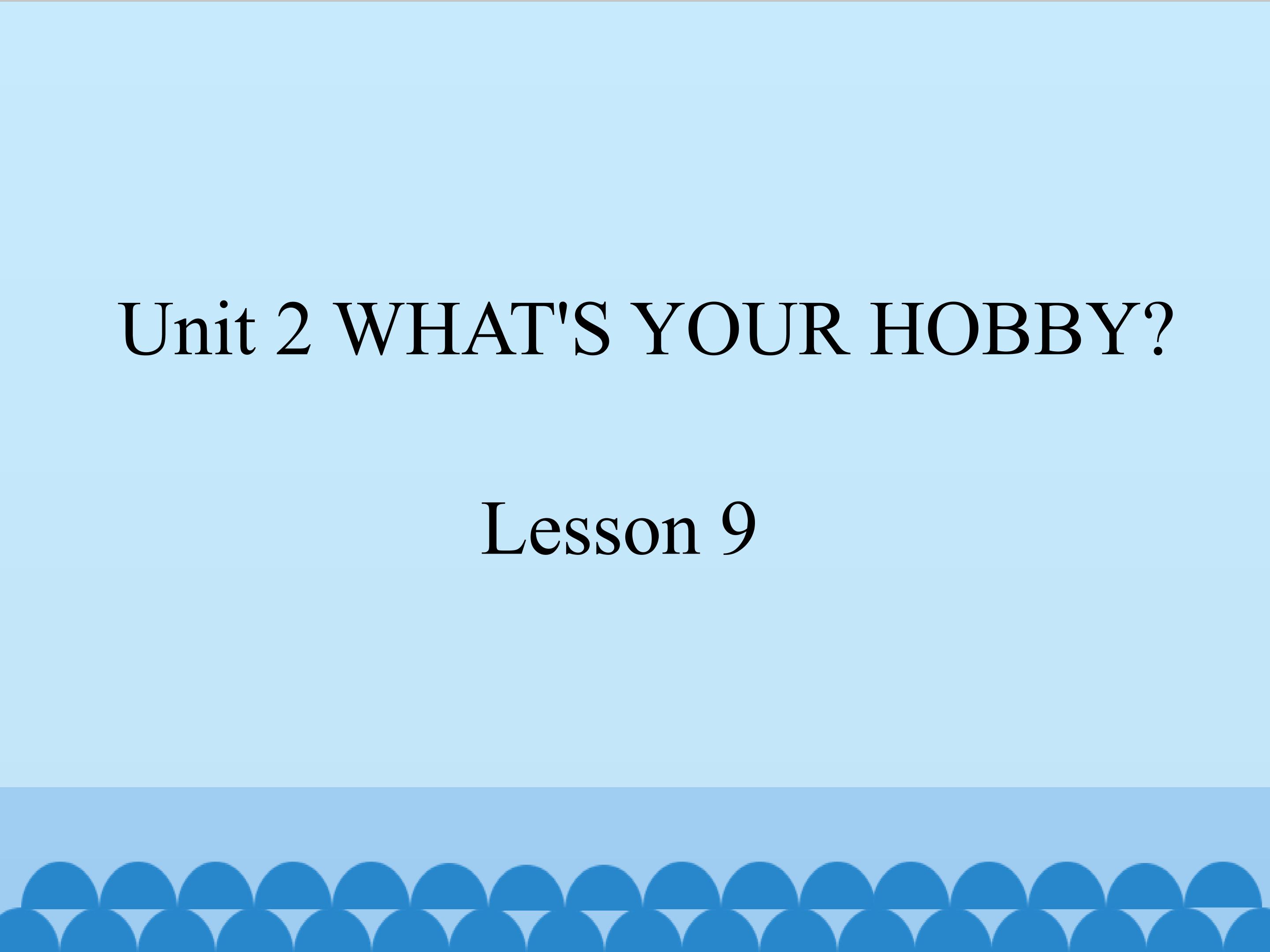 what's your hobby lesson 9_课件1