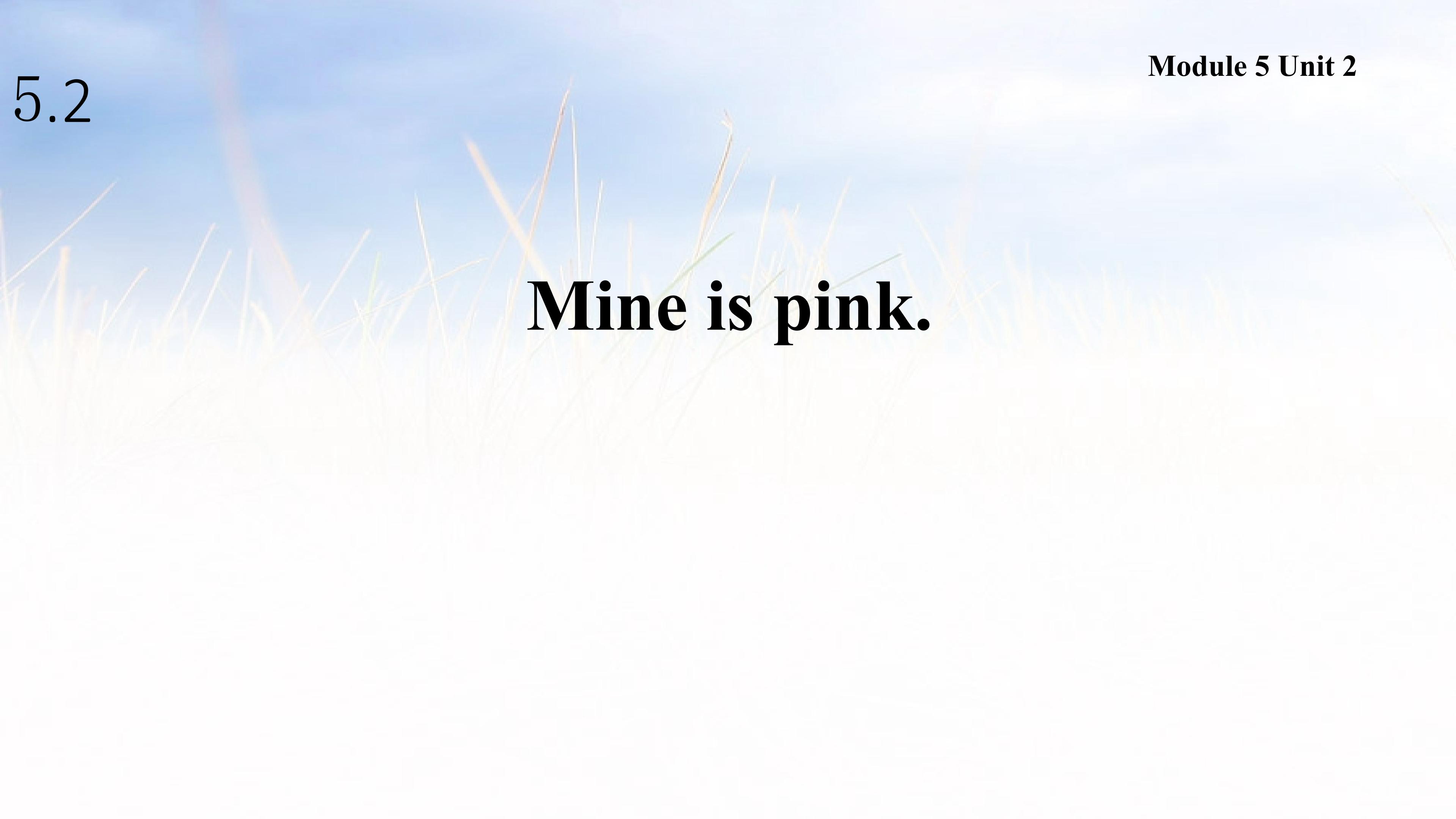 M5U1 Mine is pink.