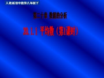 20.1.1 平均数