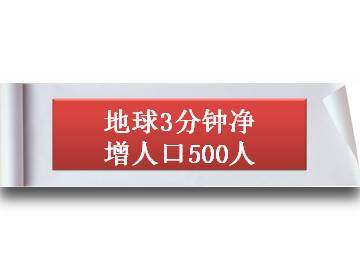 地球3分钟净增人口500人_课件1