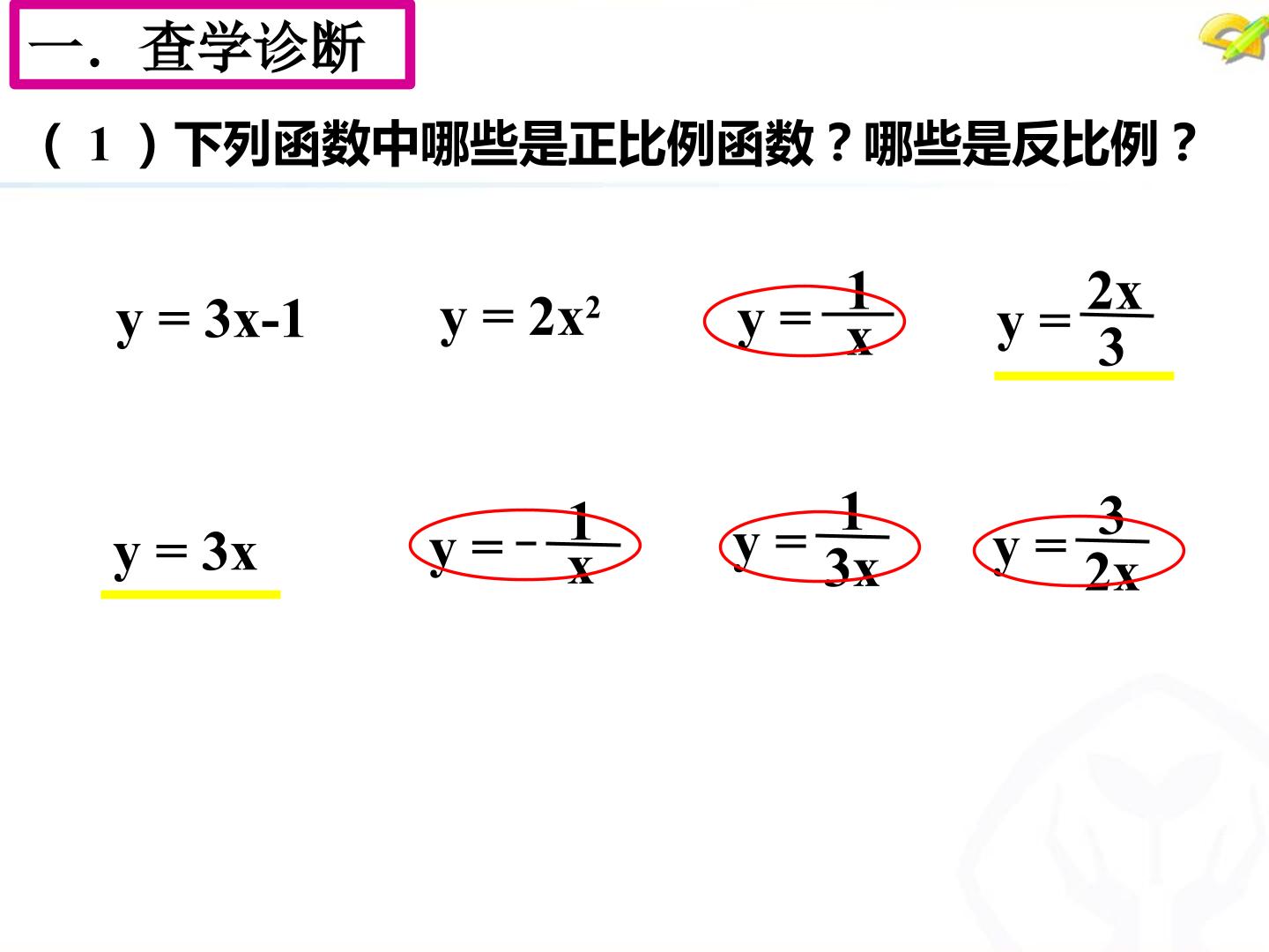 反比例图象和性质