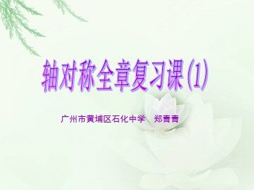轴对称全章复习（1）（平行班）