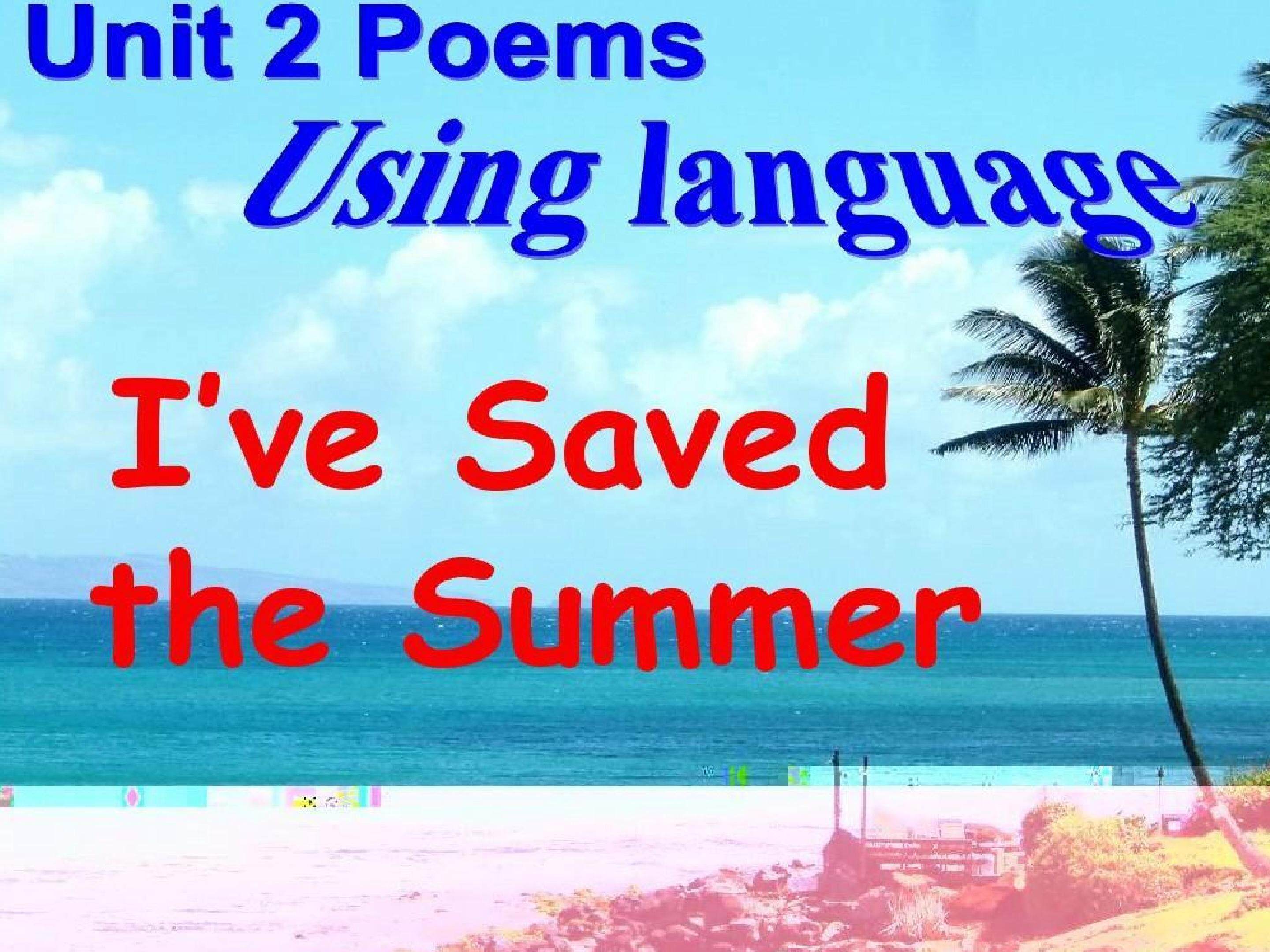 Poems  Using Language