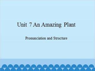 Unit 7 An Amazing Plant Pronunciation and Structure_课件1