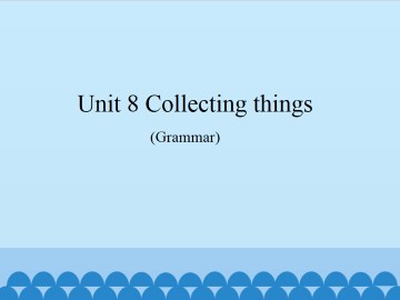 Unit 8  Collecting things（Grammar）_课件1