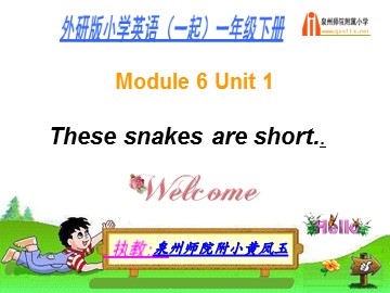 外研版新标准小学英语一年级下册M6U1These snakes are short.