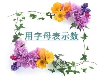 1. 用字母表示数