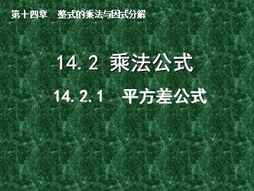 14.2.1 平方差公式