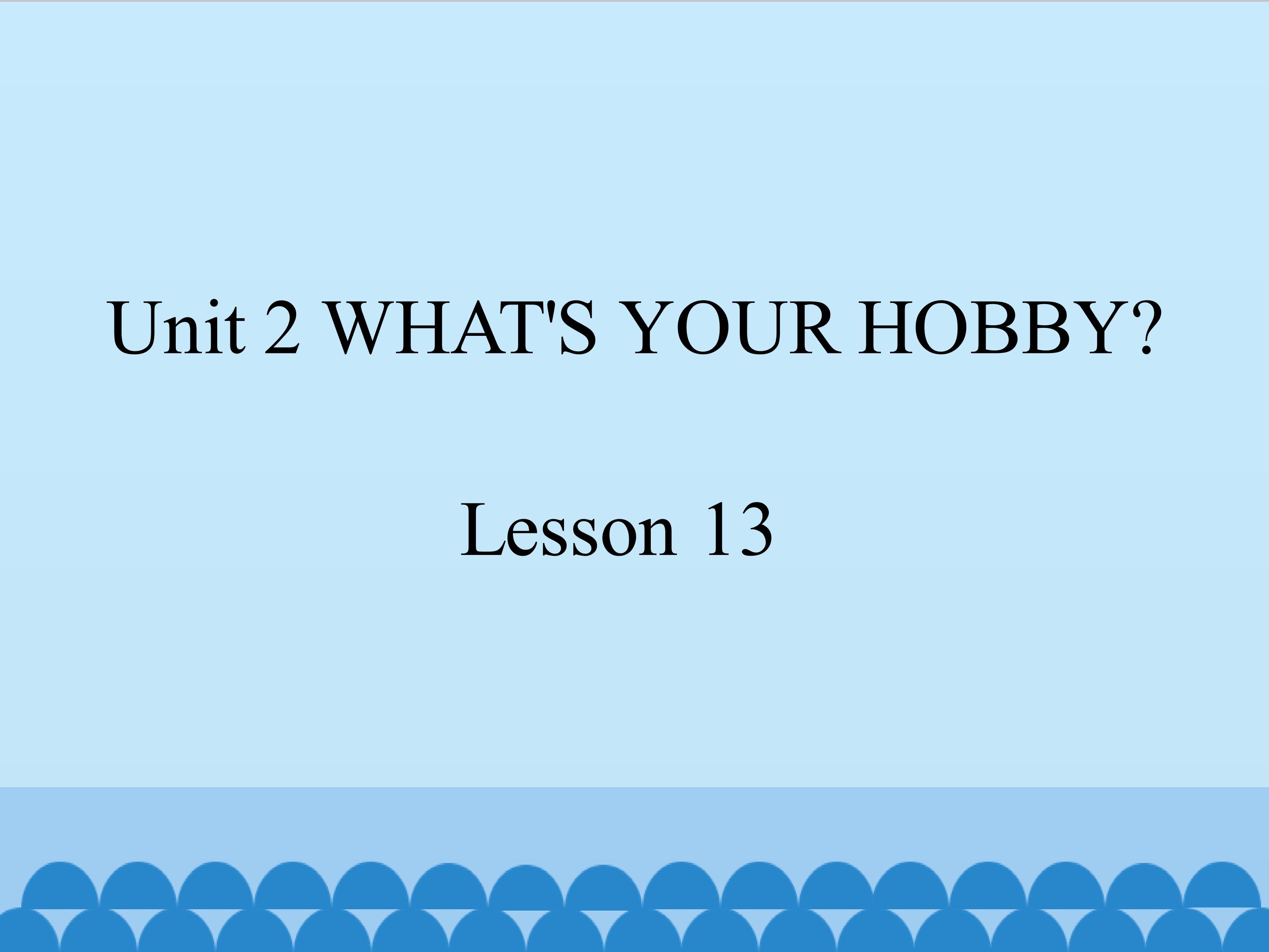 what's your hobby lesson 13_课件1