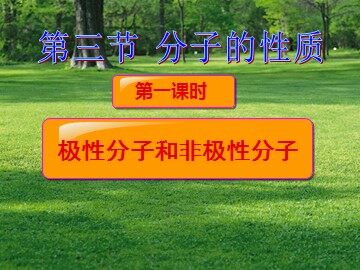 第三节 分子的性质