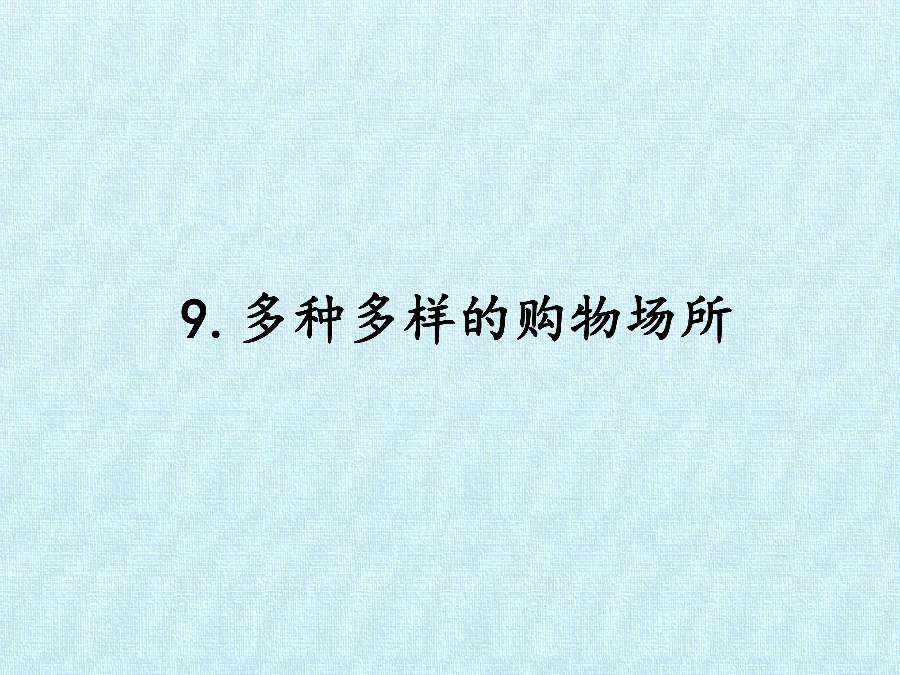 9. 多种多样的购物场所