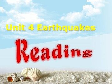 Unit 4 Earthquakes