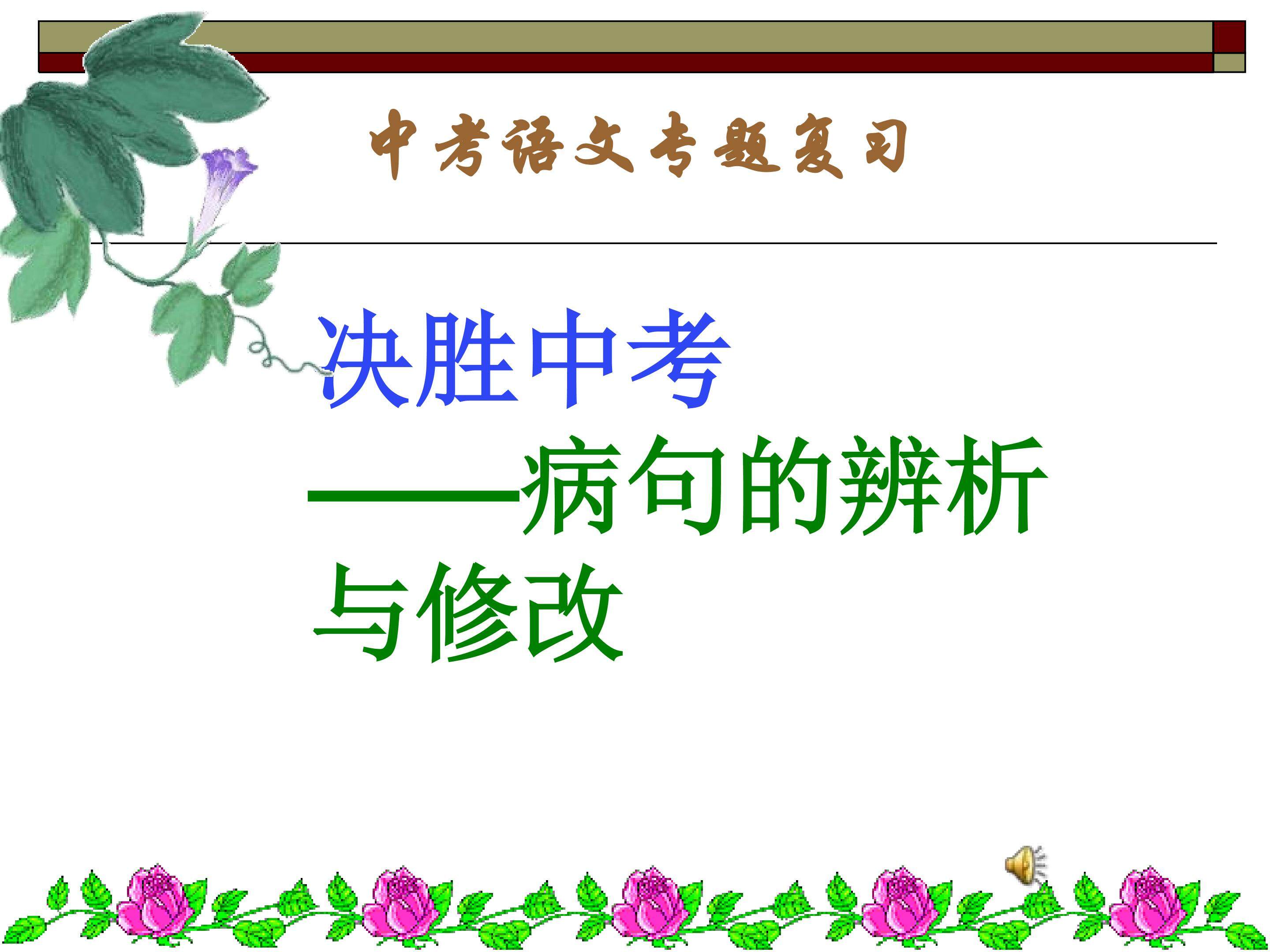 病句修改专题