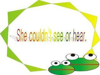 She couldn't see or hear._课件1