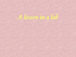 A Lesson in a Lab_课件14