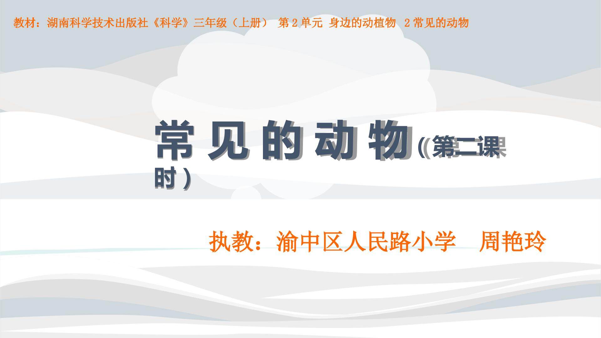 2 常见的动物 第二课时 观察蚯蚓