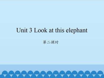 Unit 3 Look at this elephant-第二课时_课件1