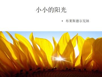 小小的阳光_课件1