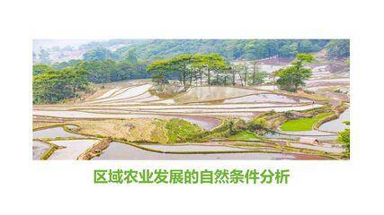 区域农业发展的自然条件